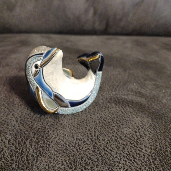 DeROSA RINCONADA DOLPHIN* HANDMADE URUGUAY* FAMILY COLLECTION* - Picture 4 of 6